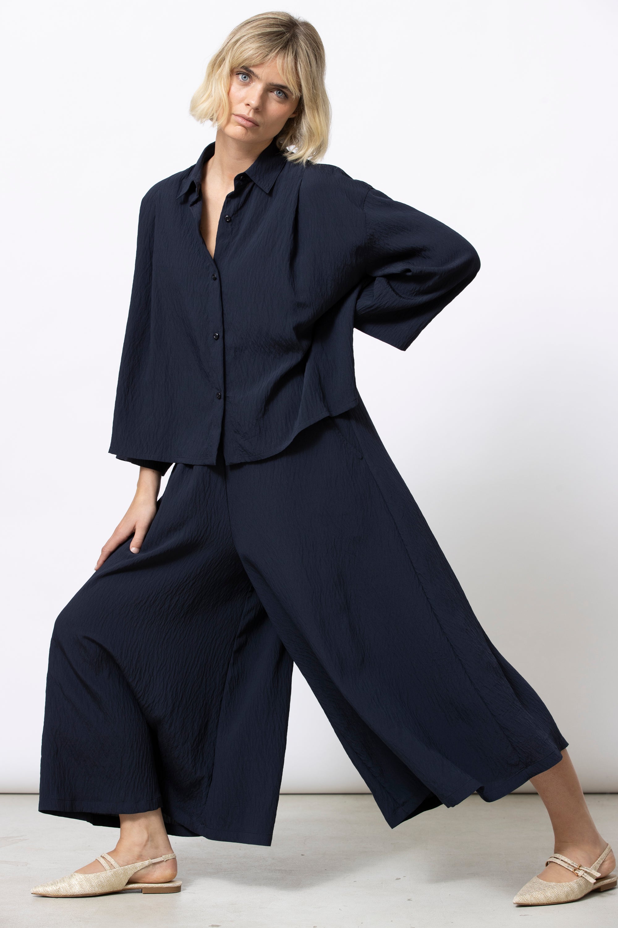 Jupe-culotte large marine gigue-shop