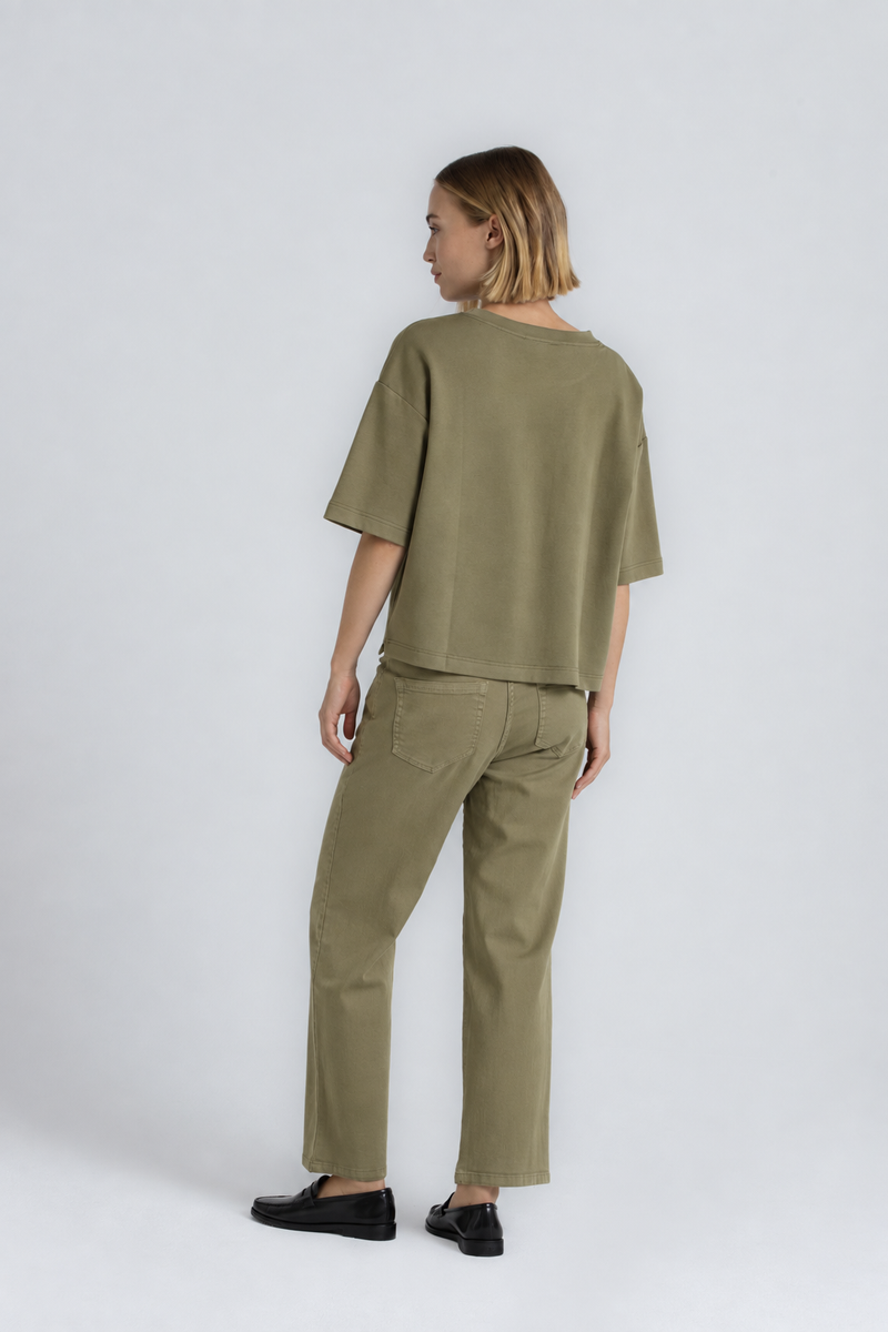 ROLLING Straight-leg khaki denim