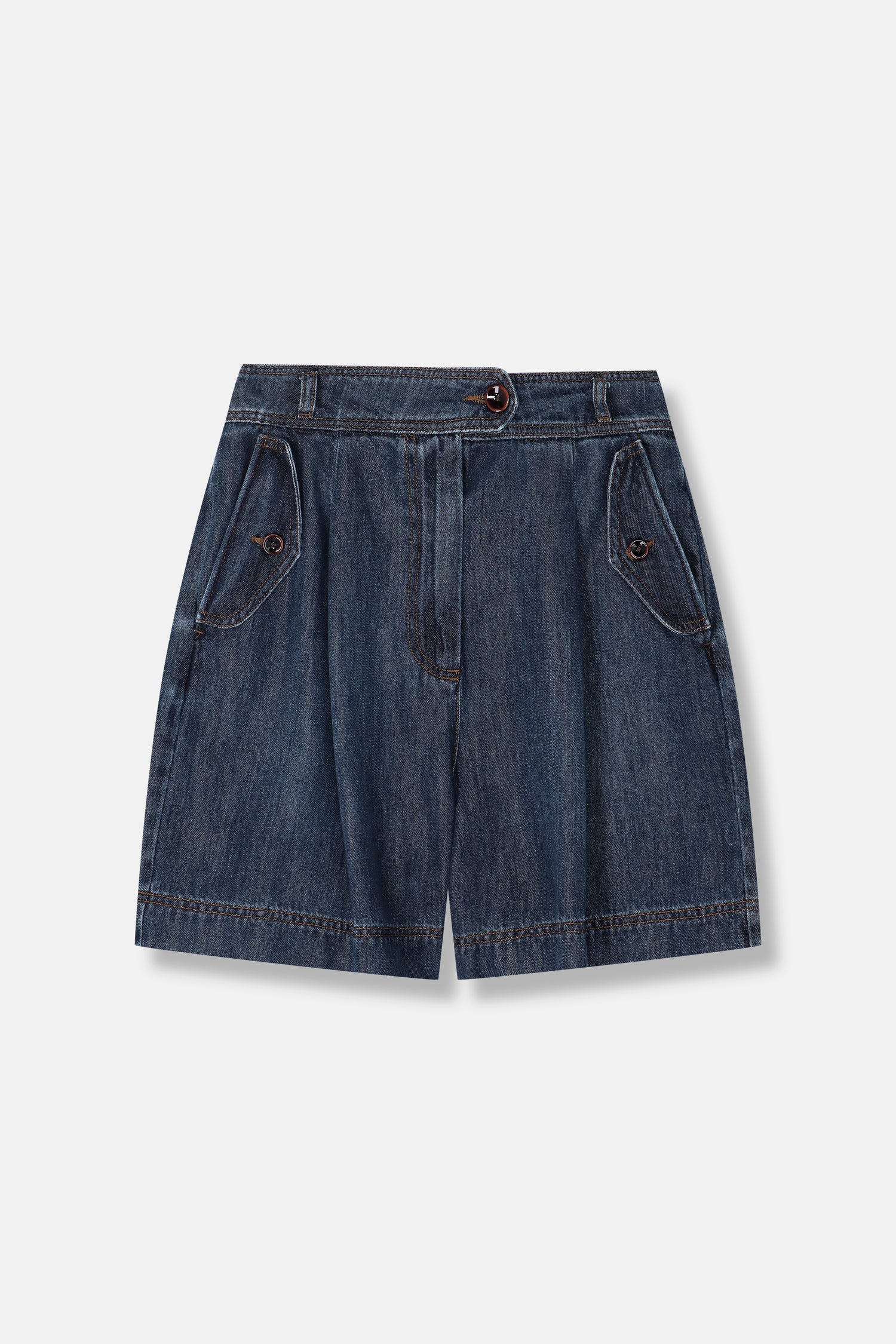 Everlon blue denim shorts