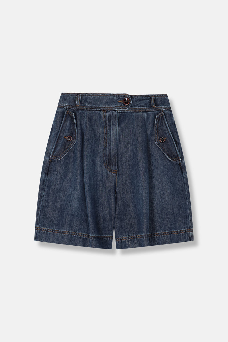 Evelon blauwe jeansshort