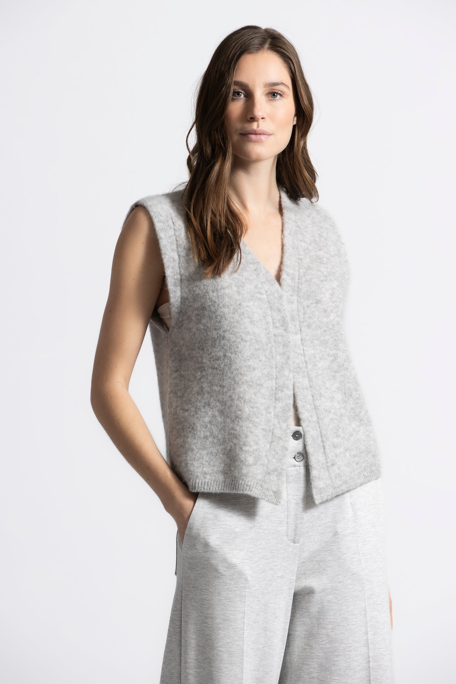 Cardigan gris clair Fugo