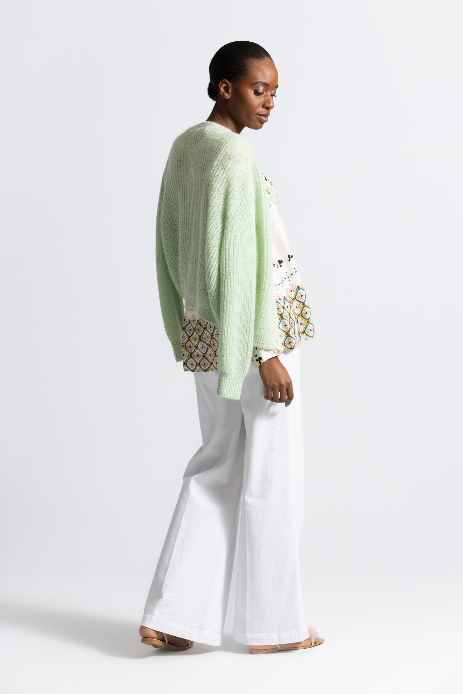 Fully mint green cardigan