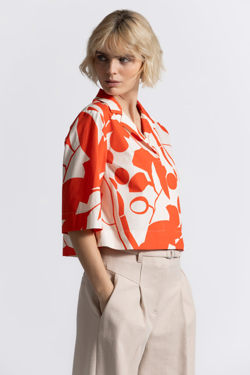 Hetic rood-beige blouse