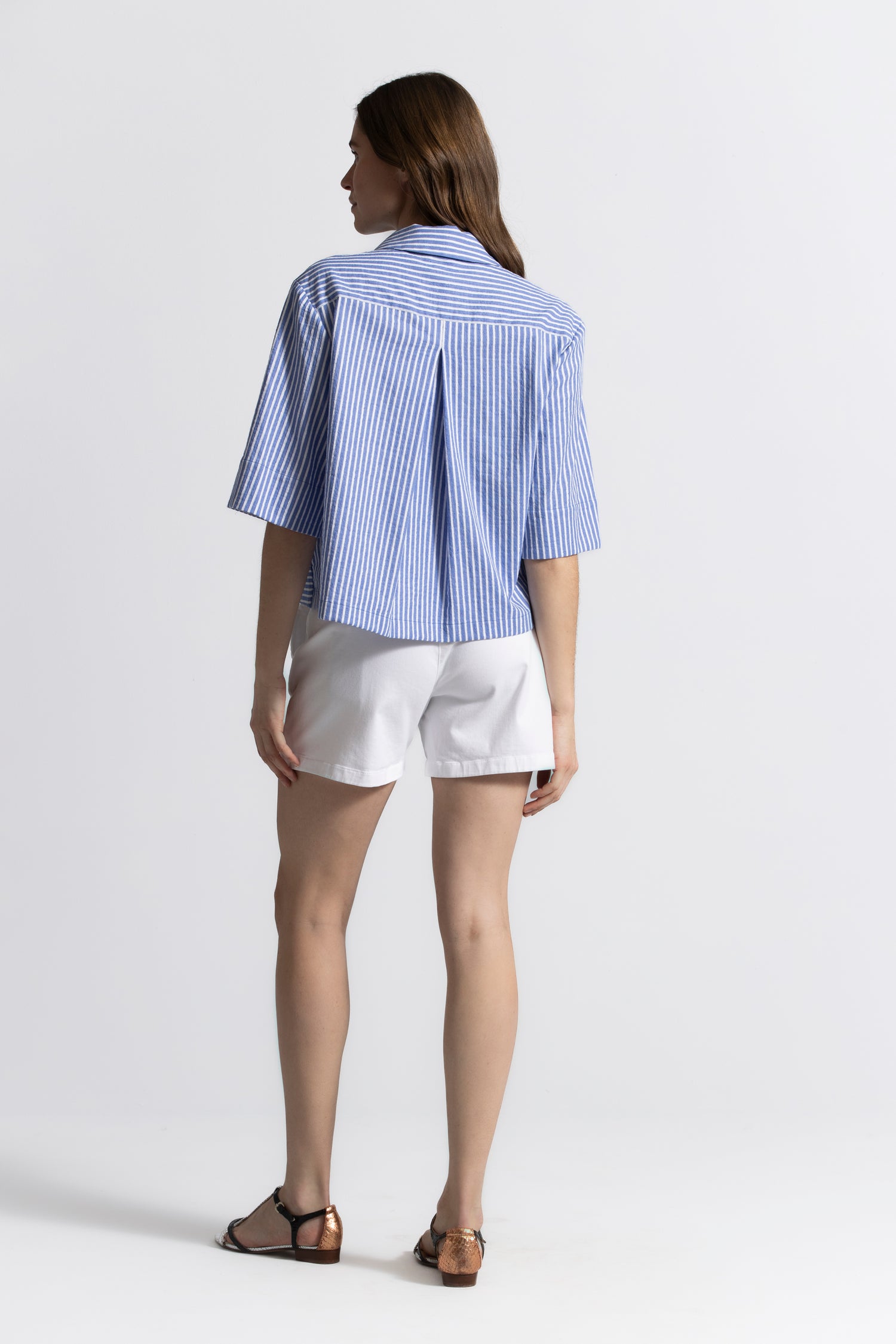 Blouse blanc-bleu Hortis