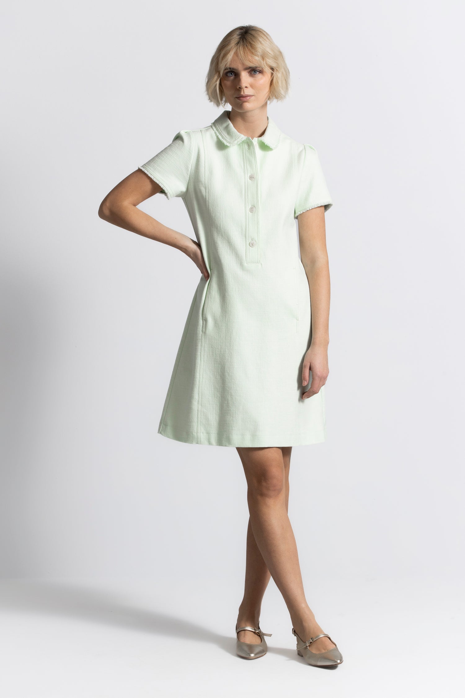 Kanvas light green dress 