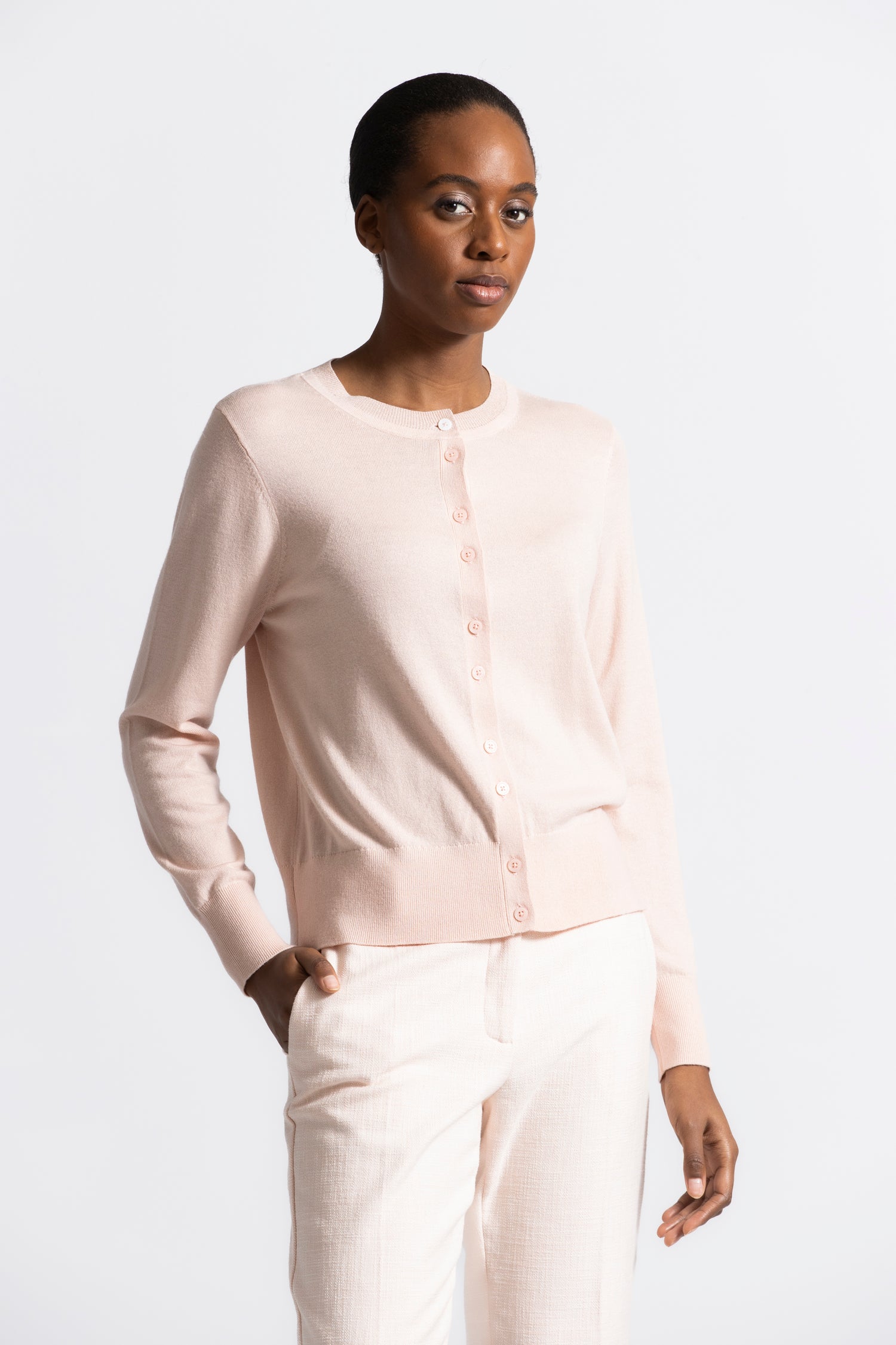 Felic light pink cardigan