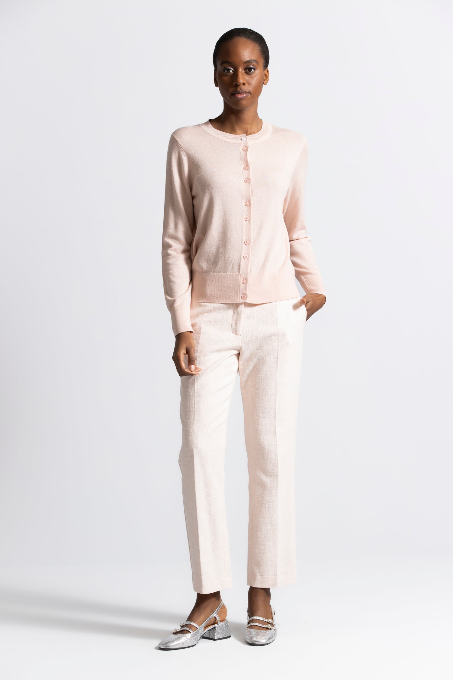 Felic light pink cardigan