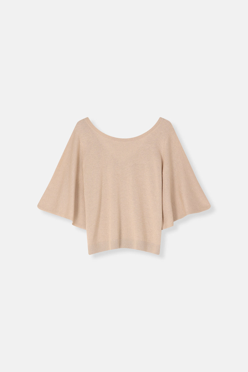 Top beige brillant Lonka