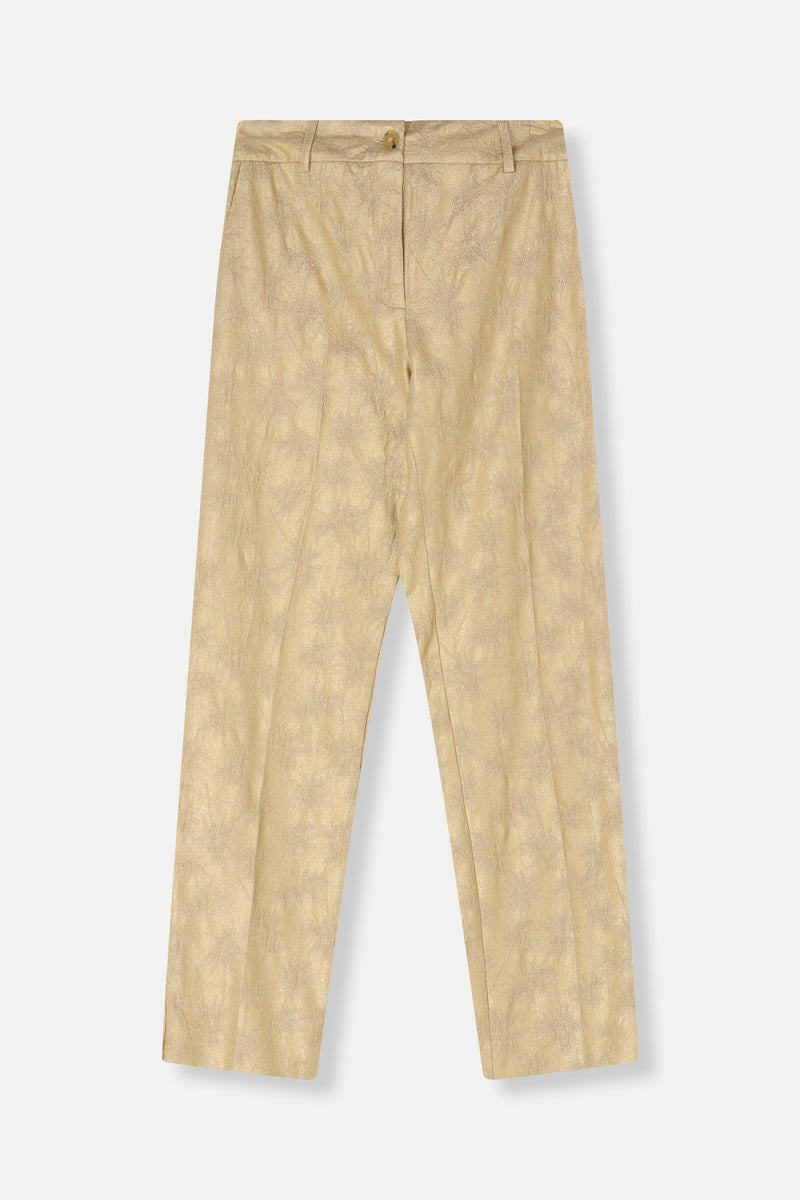 Rivoli gold-beige trousers