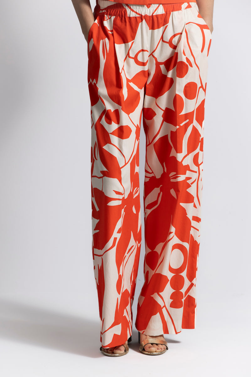 Rochel red-beige trousers