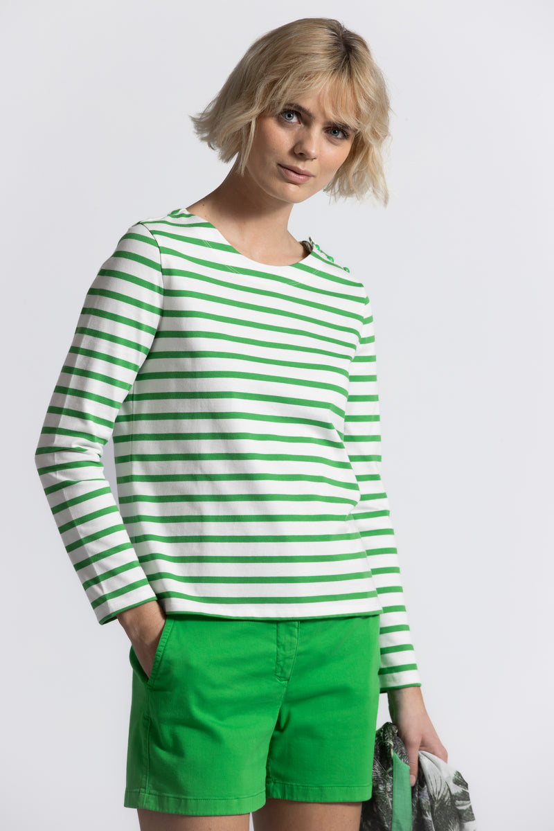 T-shirt blanc-vert Sami