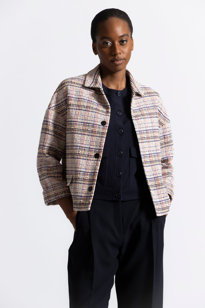 Wataz beige checked jacket