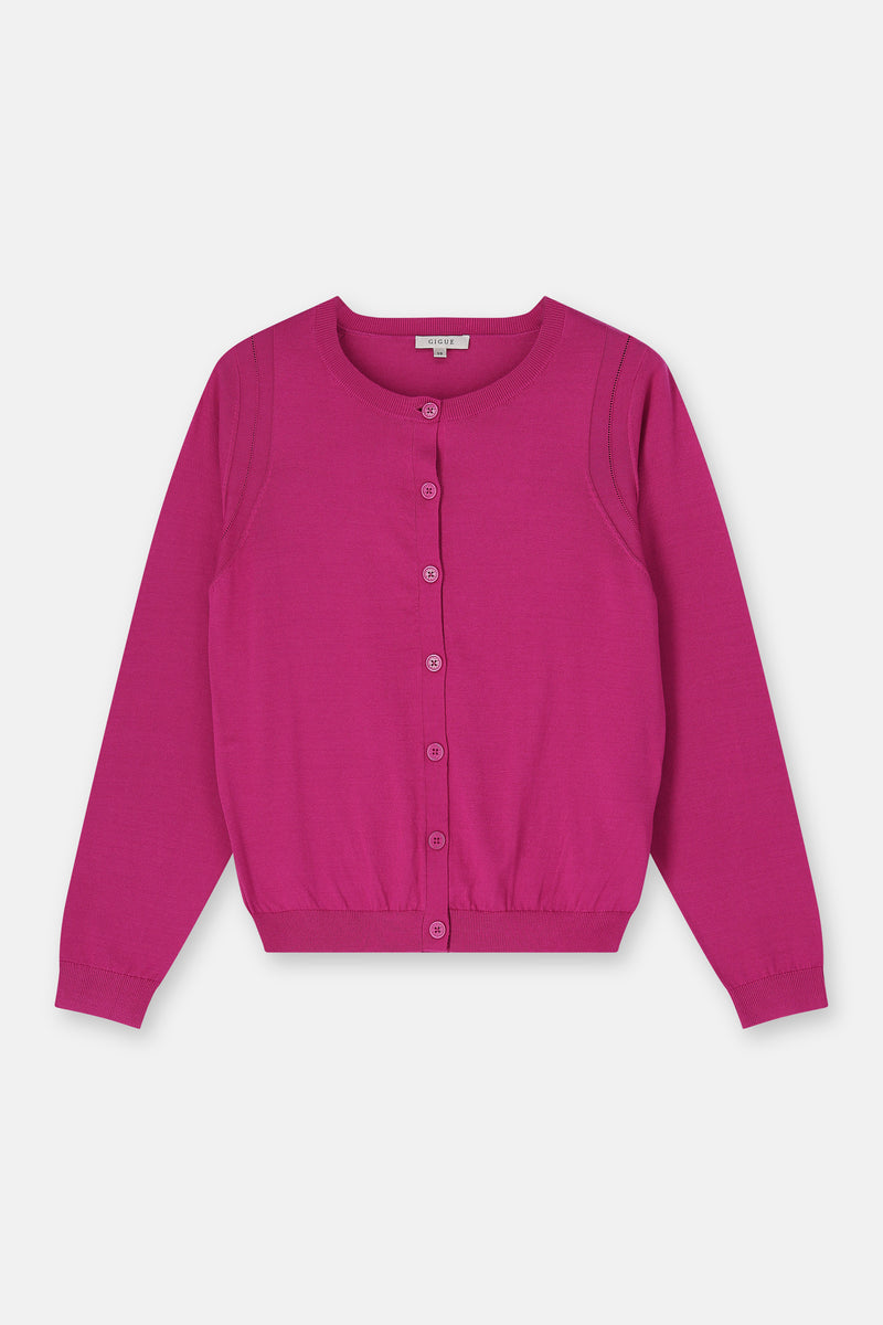 FIEN fuchsia cardigan
