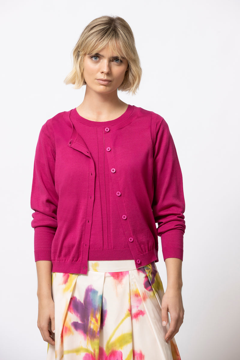 FIEN fuchsia cardigan