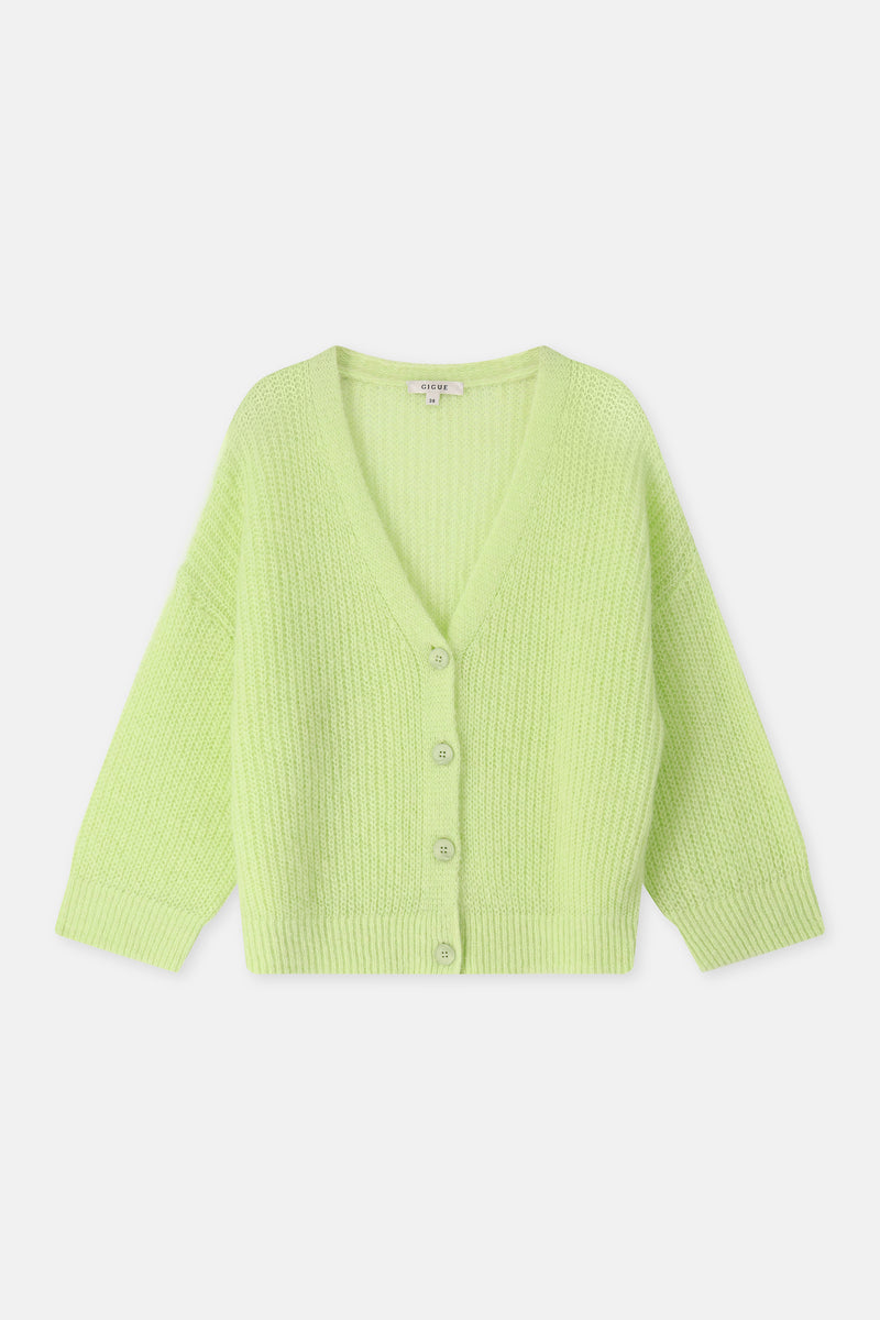 Forsyte fluogeel cardigan