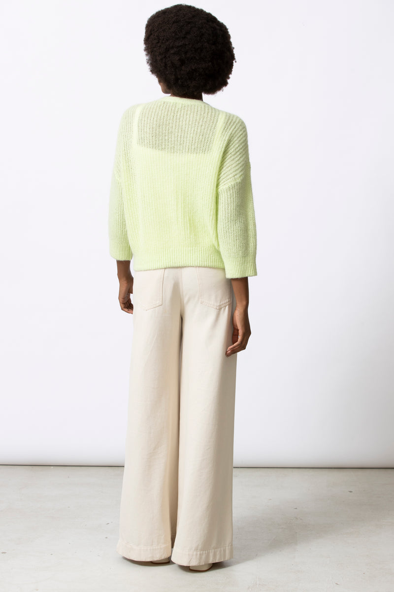 Forsyte fluogeel cardigan