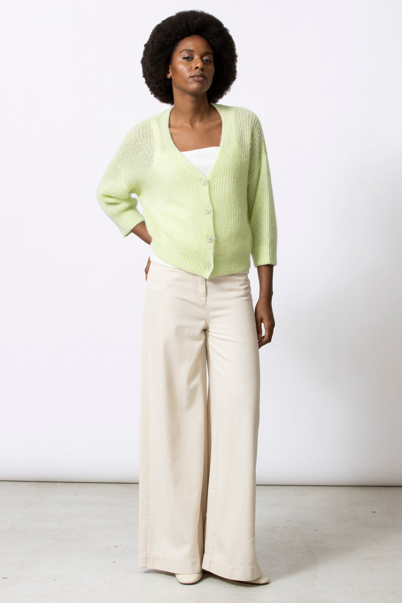 Forsyte fluogeel cardigan