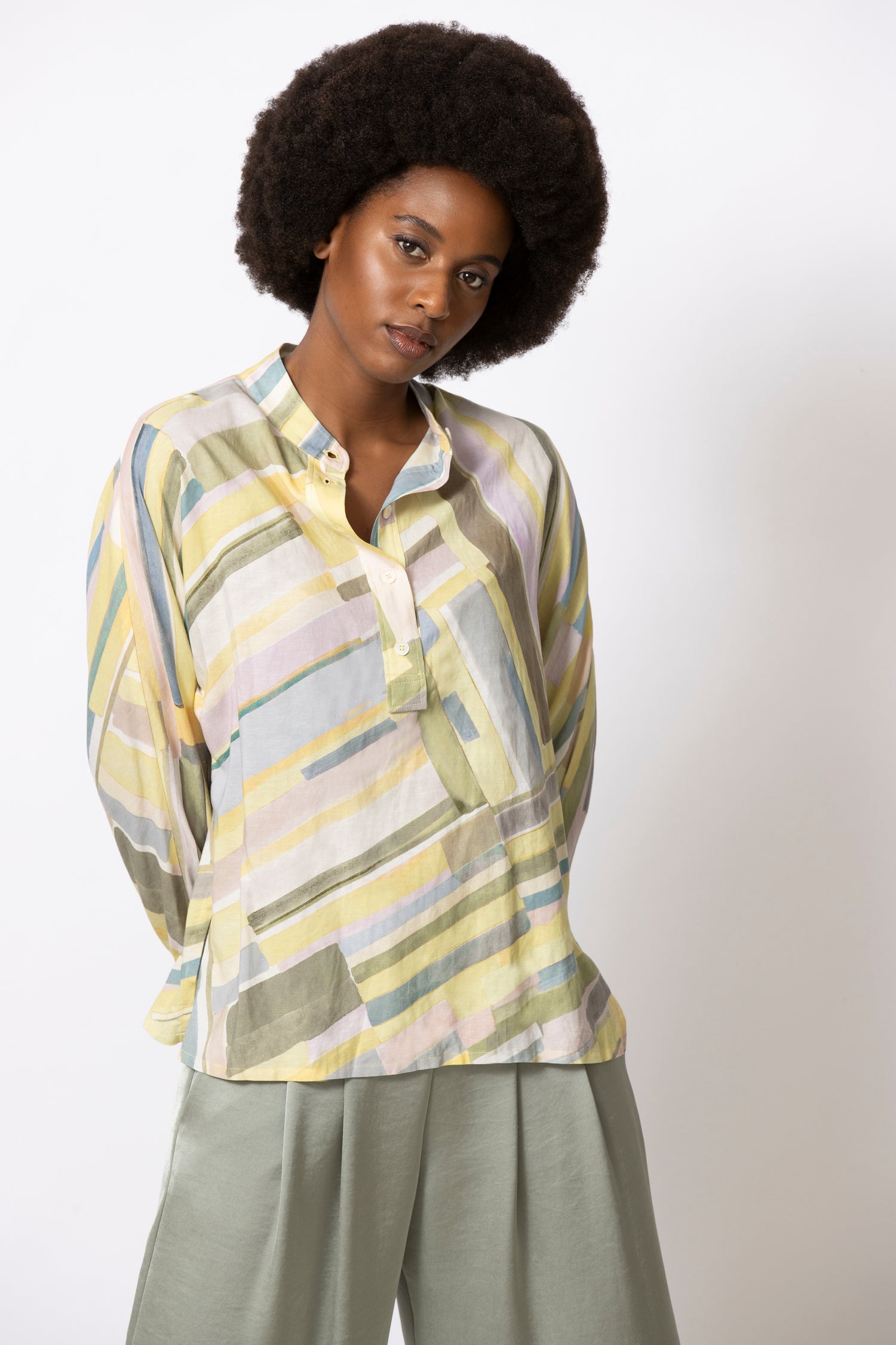 Heidi graphic print blouse