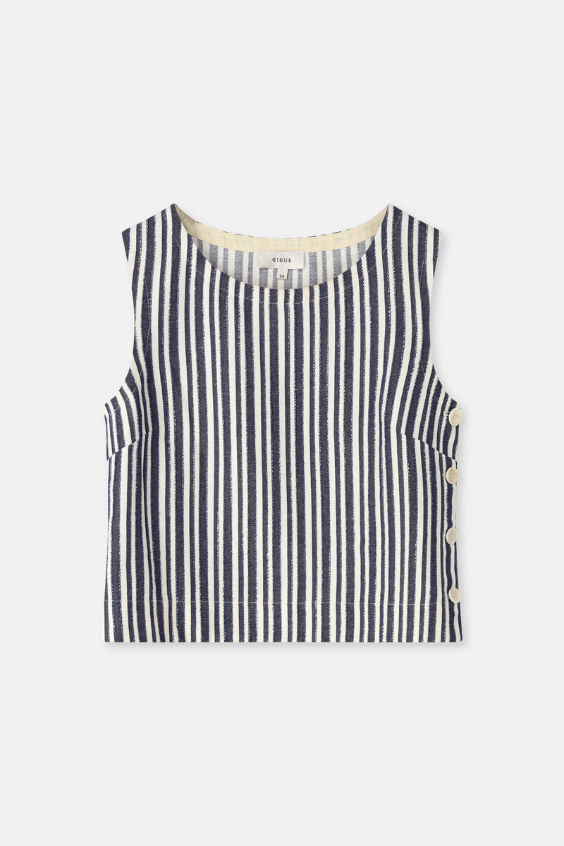 HEKO navy gestreepte top