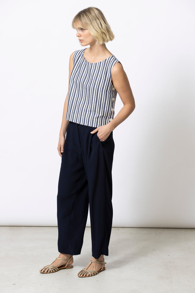 HEKO navy gestreepte top