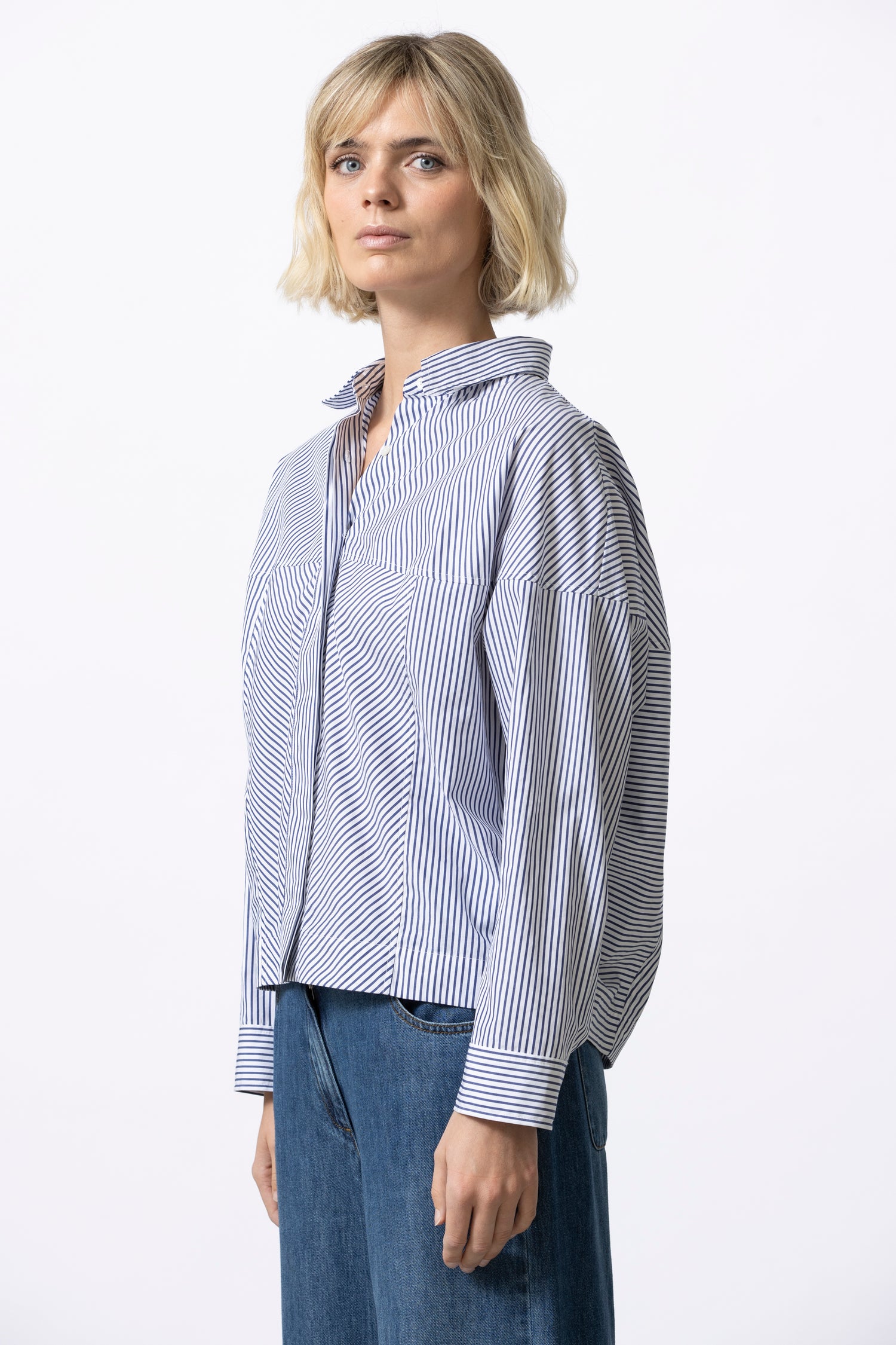 HELMO Navy Blouse