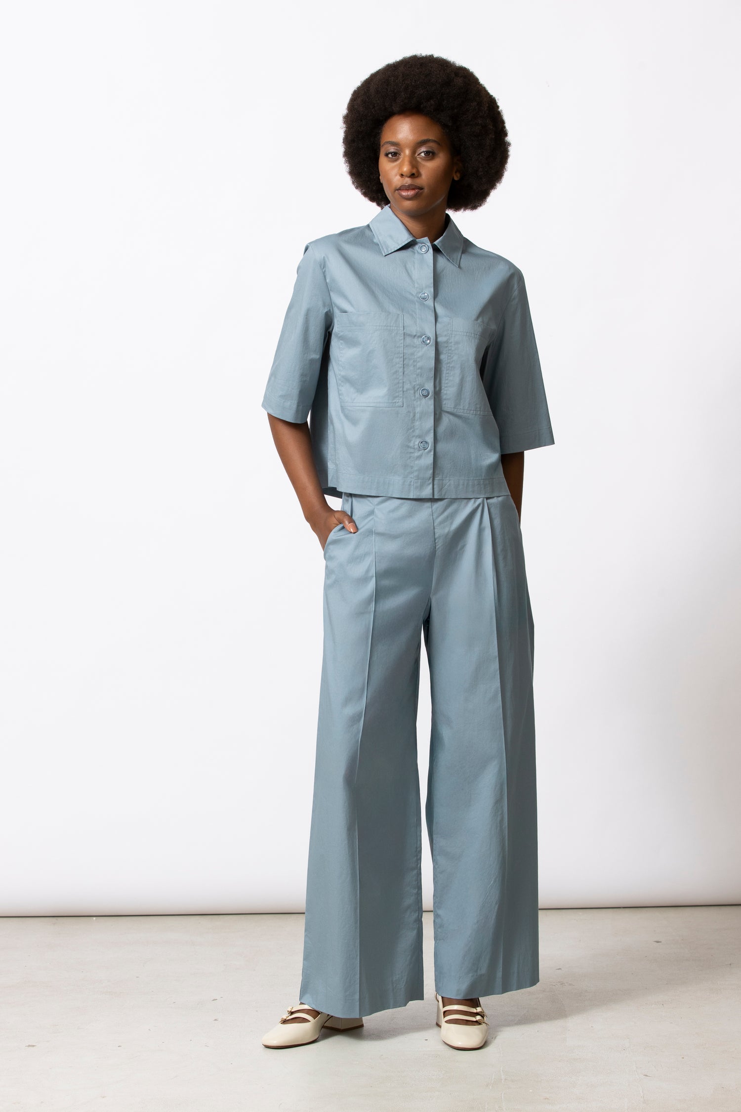 HOZAK lichtblauw hemd