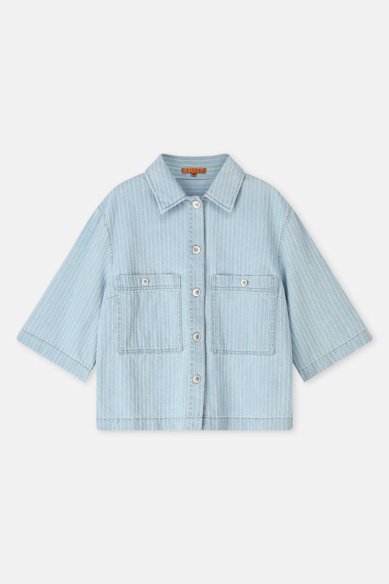 HOZAKA chemise denim rayée