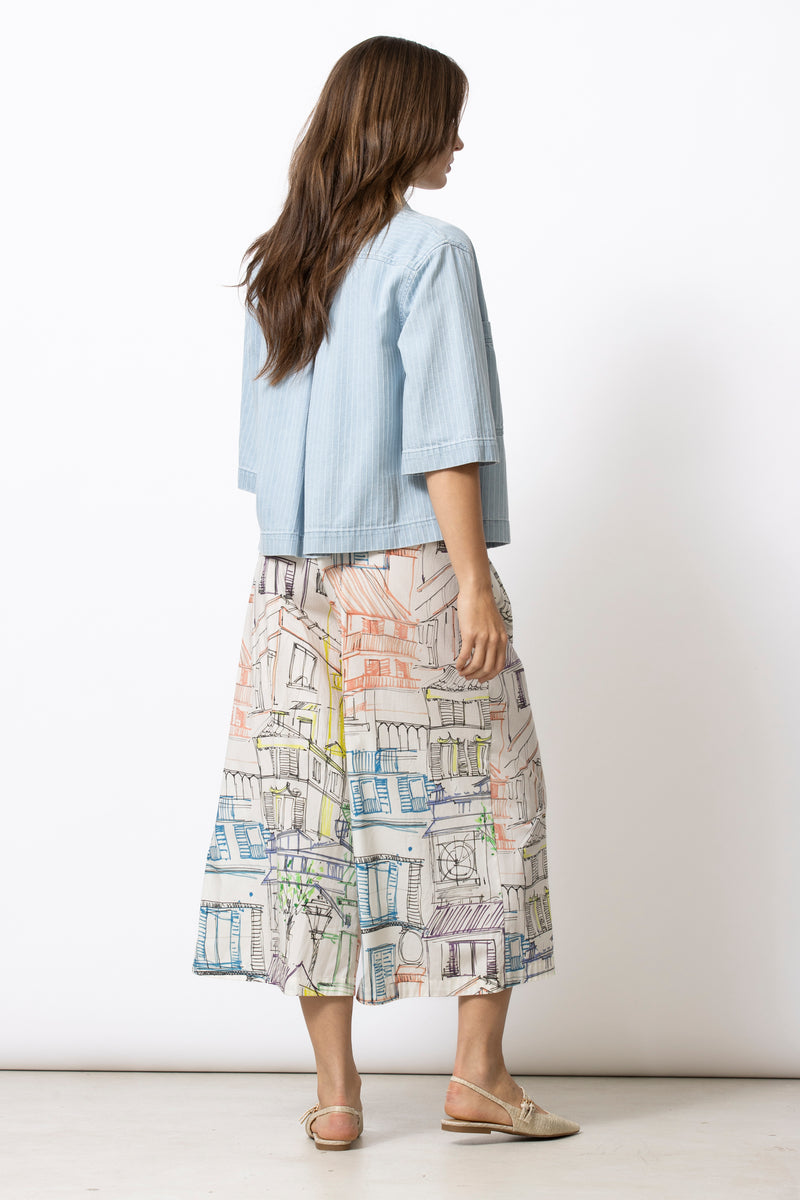 HOZAKA chemise denim rayée