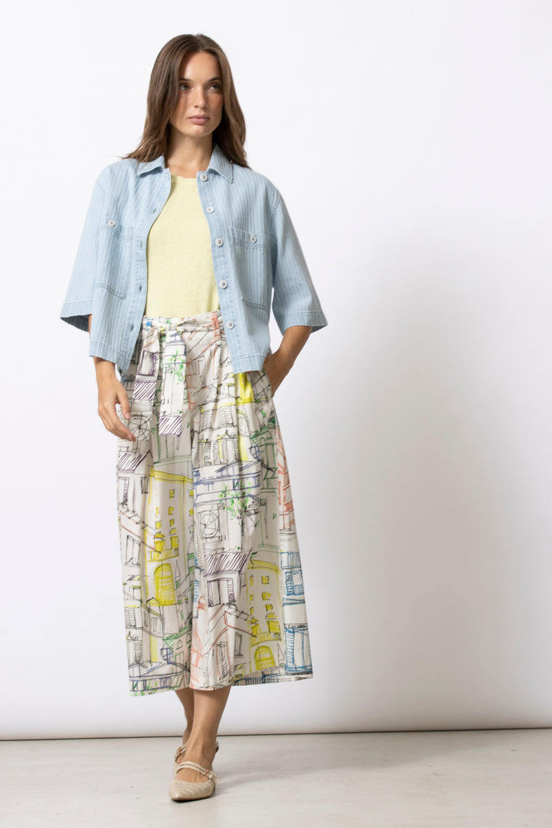 HOZAKA chemise denim rayée