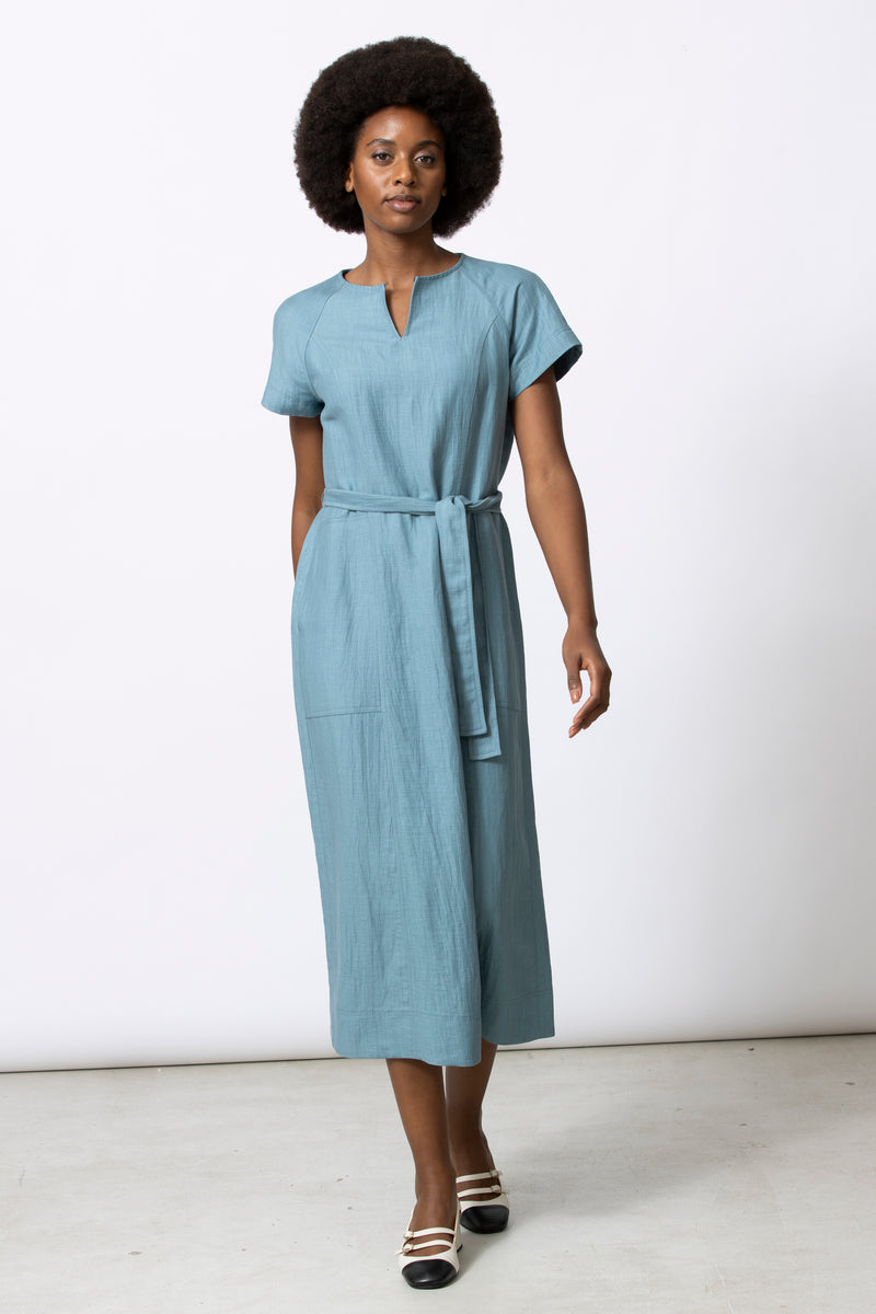 KOLIA lichtblauw kleed