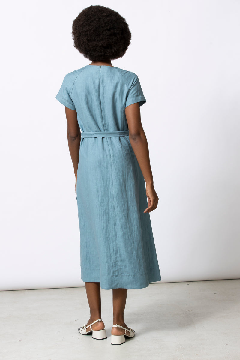 KOLIA lichtblauw kleed