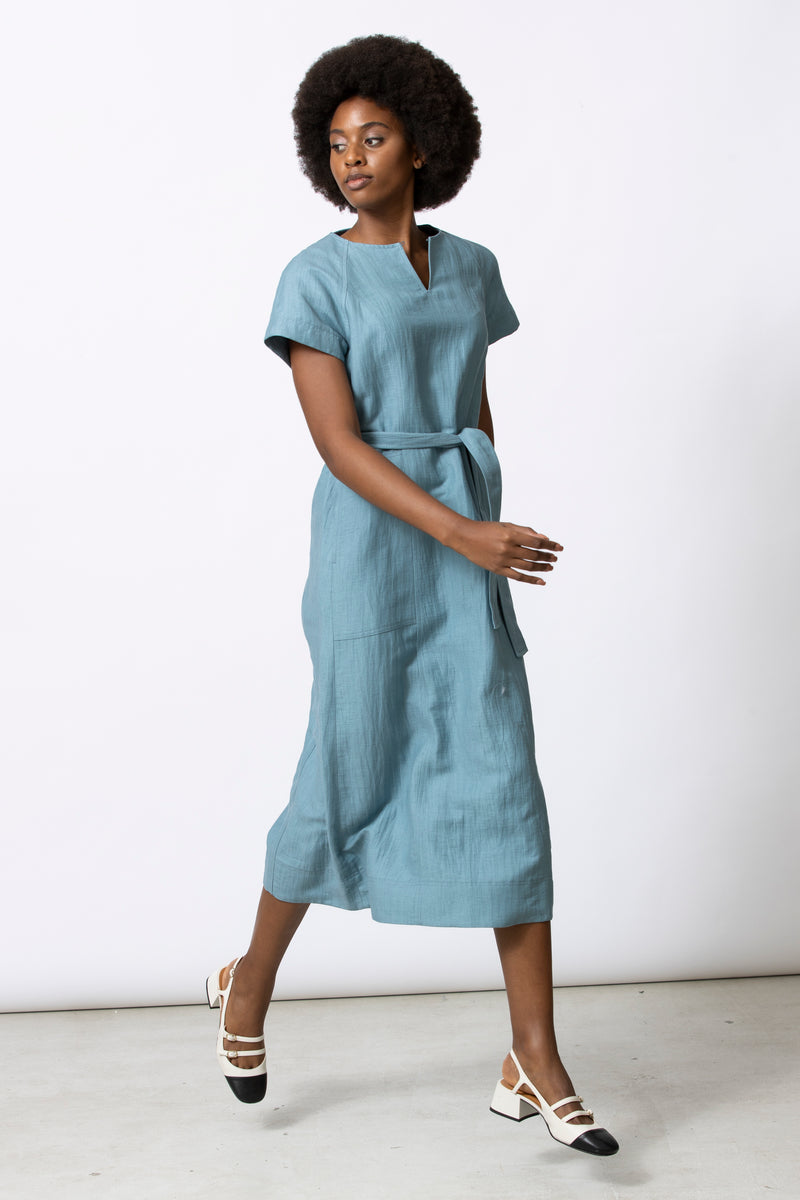 KOLIA lichtblauw kleed