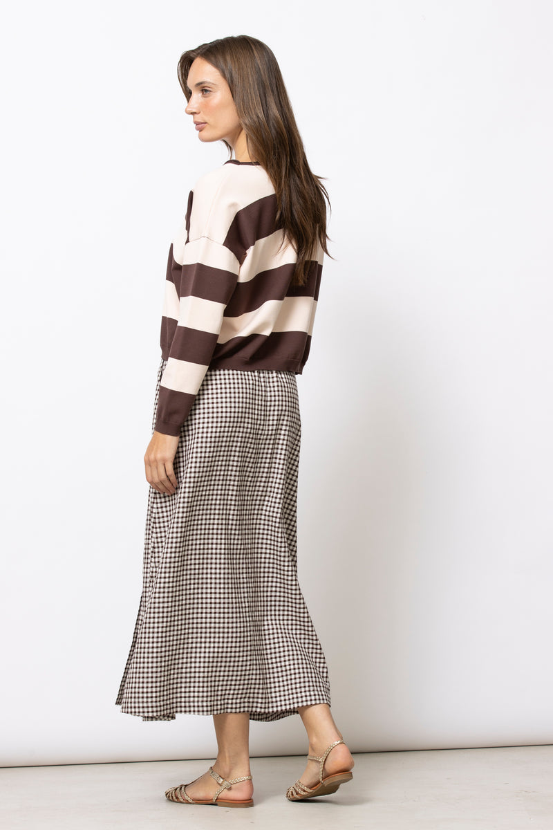 LAURI  bruine gestreepte trui