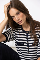 LAVENDER navy trui