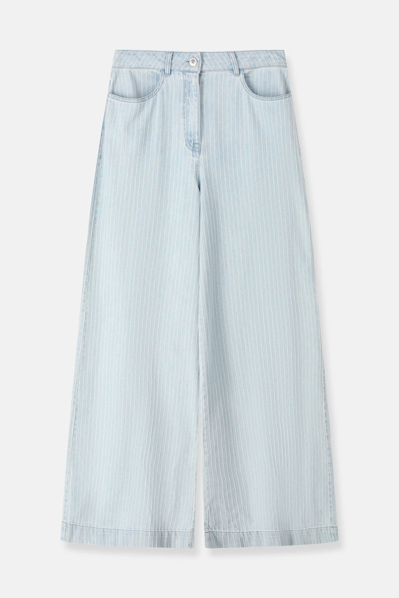 REMIND lichtblauw gestreepte jeans