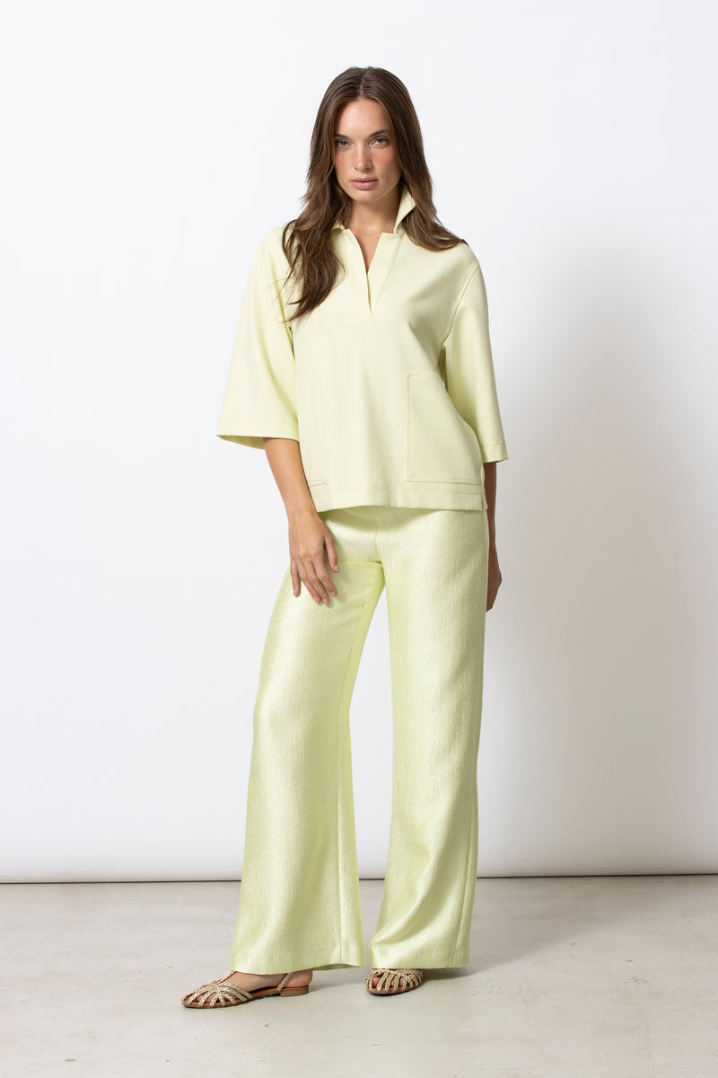 RIANA Fluo Yellow Trousers