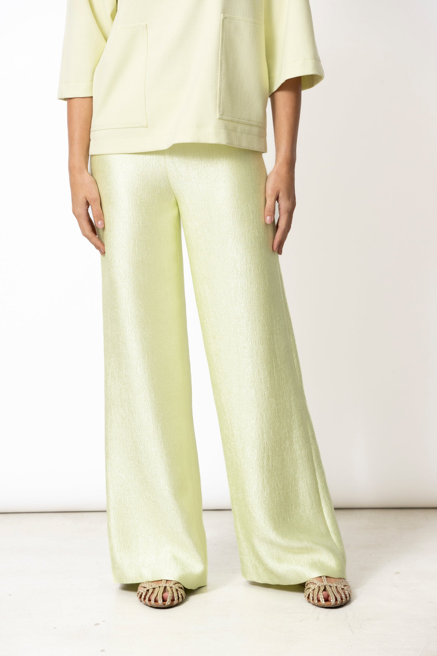 RIANA Fluo Yellow Trousers