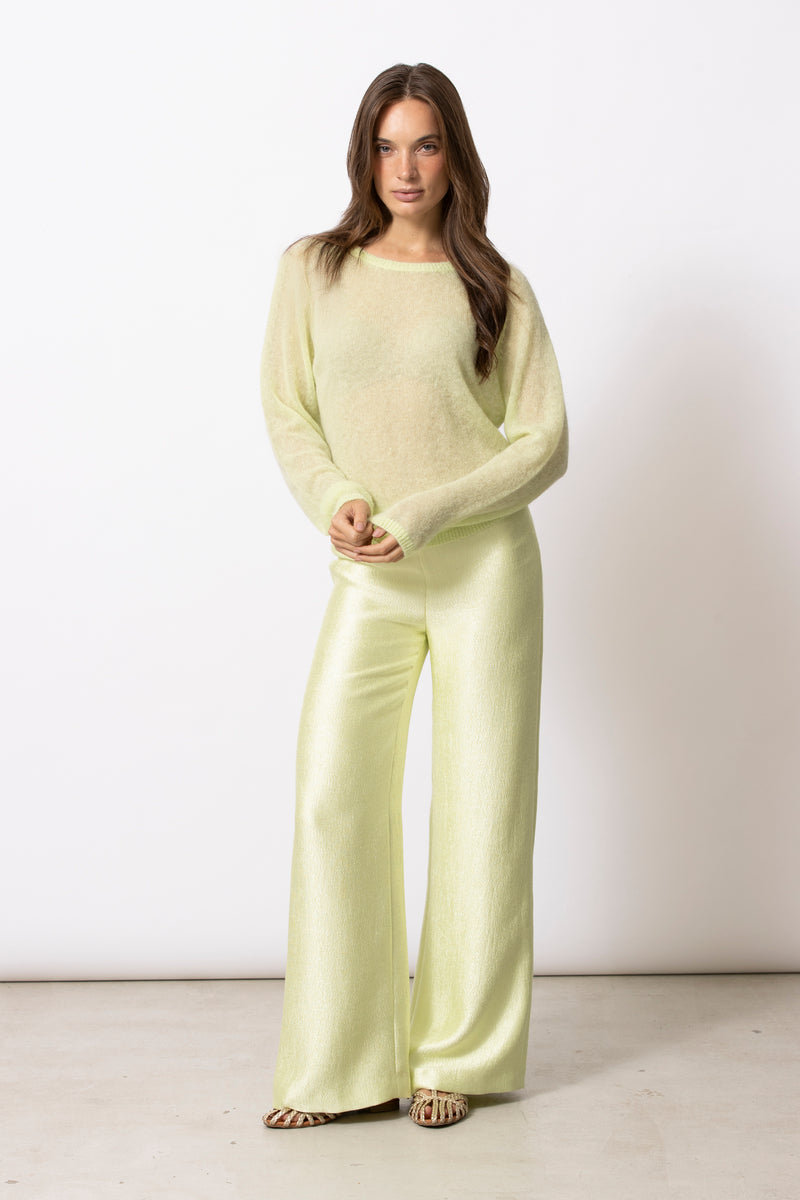 RIANA Fluo Yellow Trousers