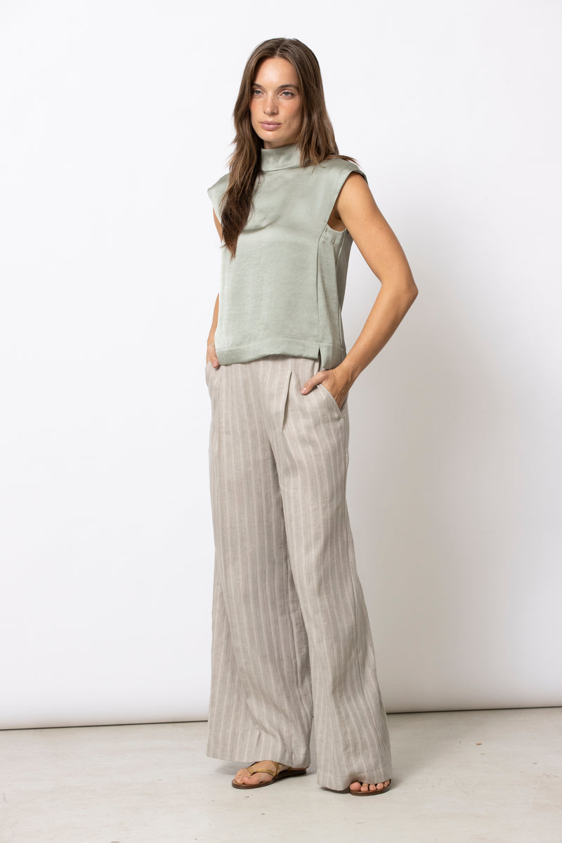 RITCH kaki broek met strepen