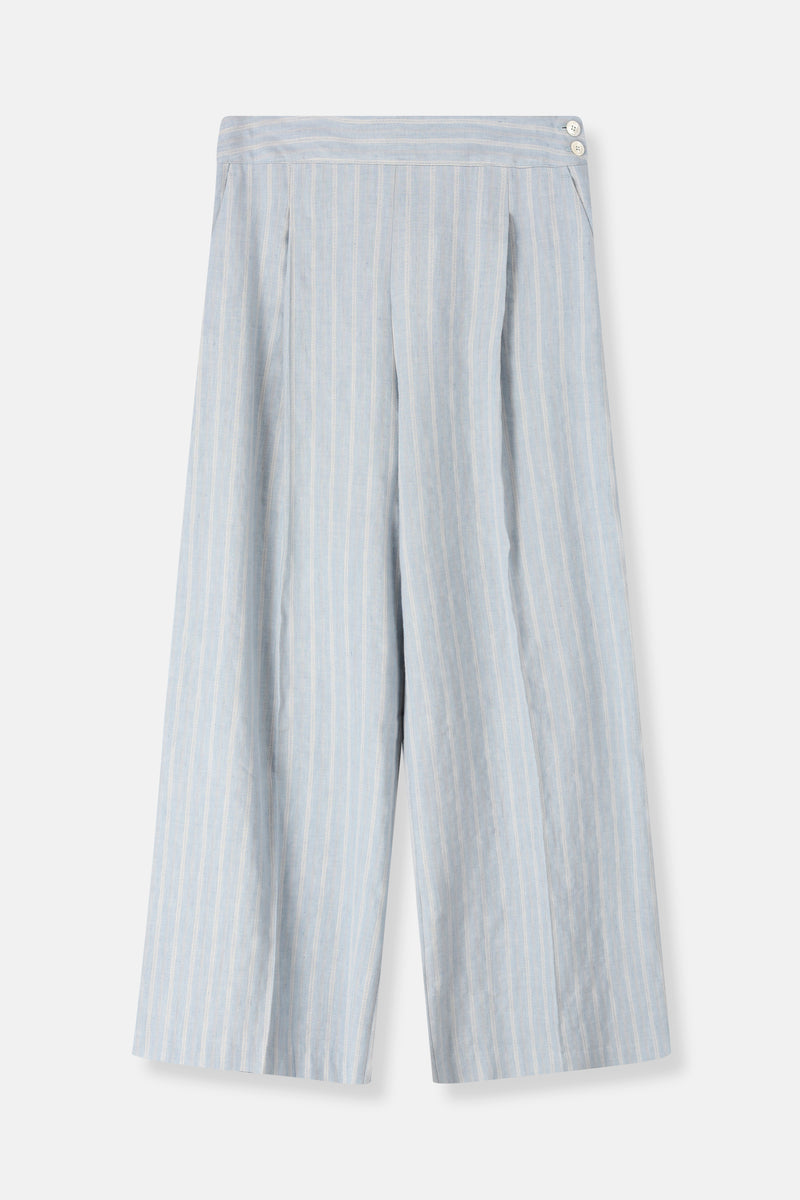 RITCH lichtblauwe broek met strepen