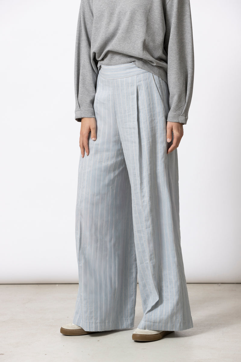 RITCH lichtblauwe broek met strepen