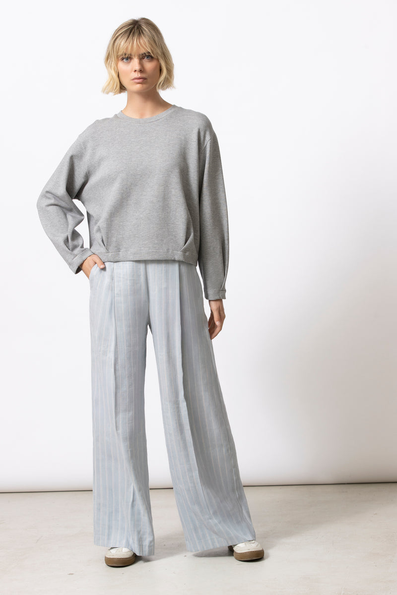 RITCH lichtblauwe broek met strepen