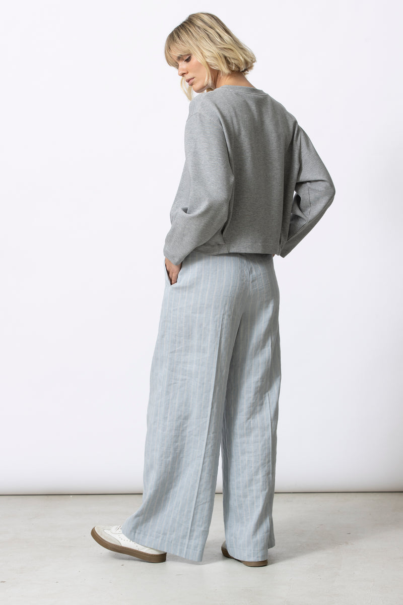 RITCH lichtblauwe broek met strepen