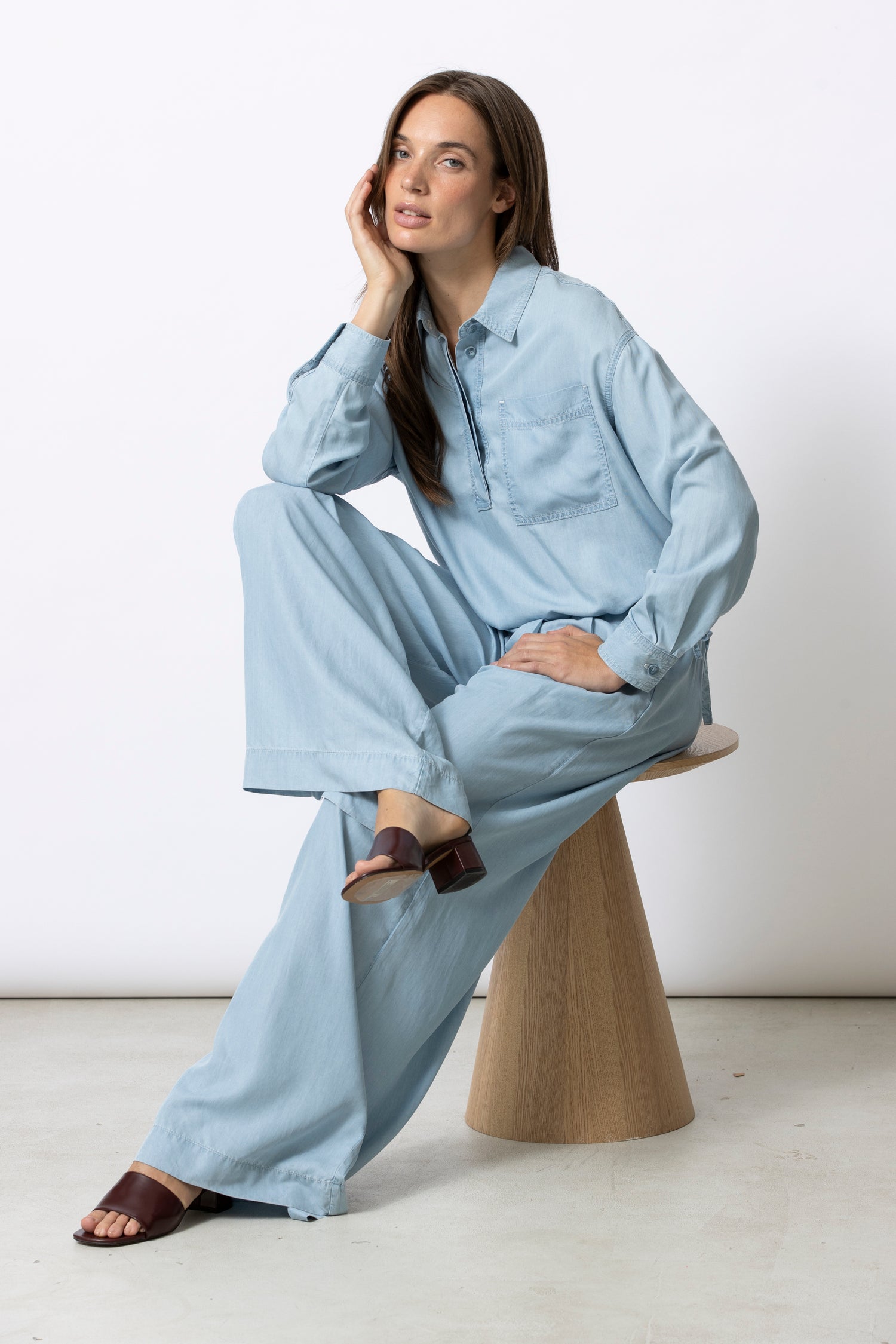 RUSH lichtblauwe broek