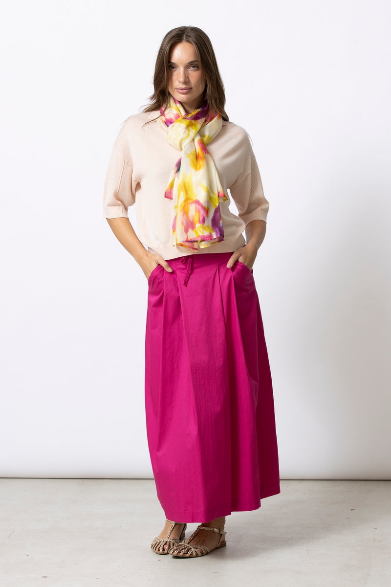 Multicolor bloemenprint sjaal