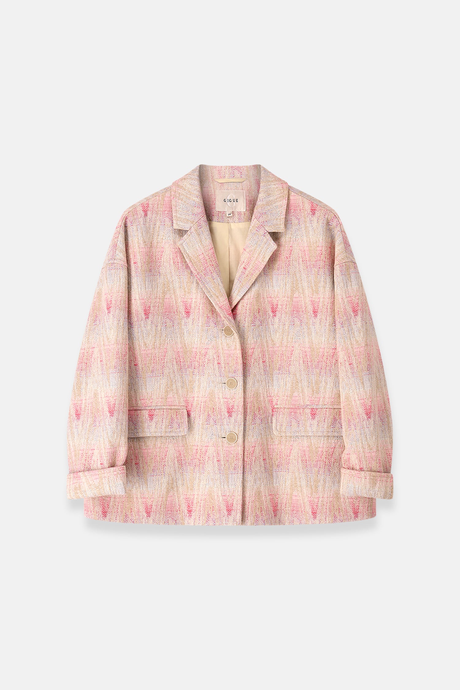 WILLEM beige-roze vest