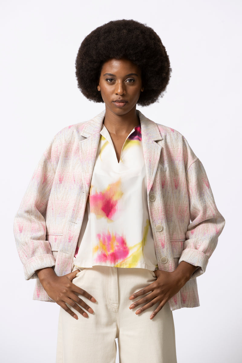 WILLEM beige-roze vest