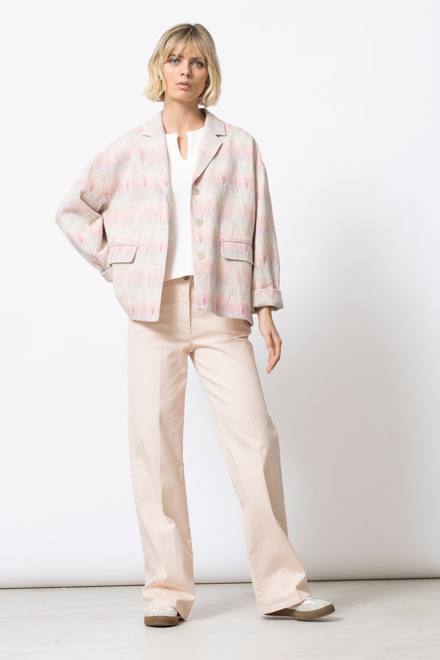 WILLEM beige-roze vest