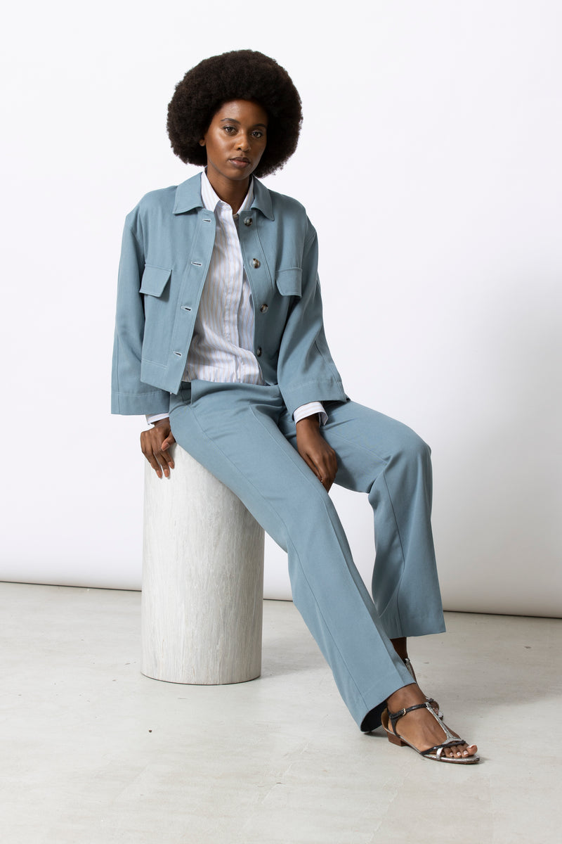 WILTON lichtblauw hemdsvestje