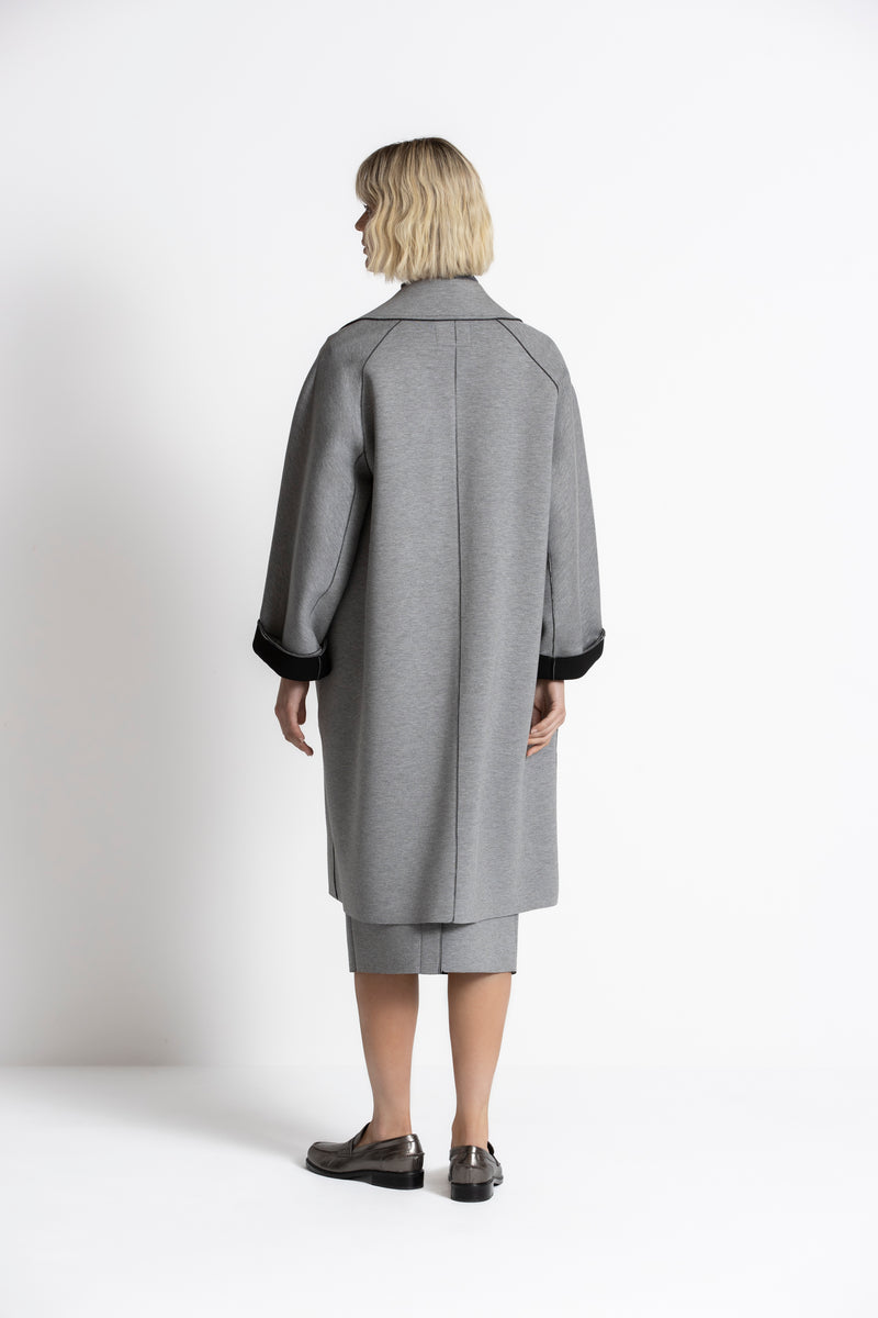 AZIA Light grey oversized coat